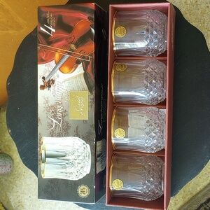 NIB Longchamp crystal tumblers